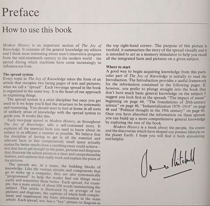 The Illustrated Reference Book of Modern History by General Editor James Mitchell