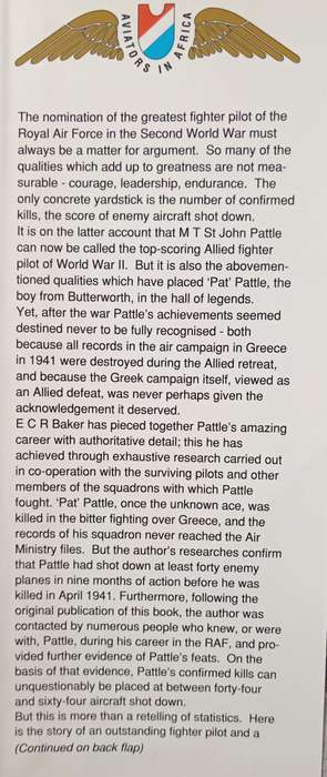 Ace of Aces M St J Pattle by E C R Baker