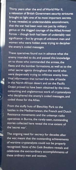 Voices of the Code Breakers by Michael Paterson Foreword by Robert Harris