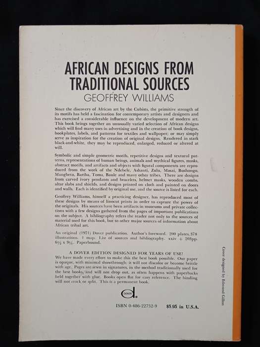 African Designs from Traditional Sources by Geoffrey Williams