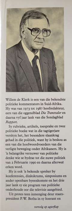FWDe Klerk Die man en sy tyd by Willem De Klerk