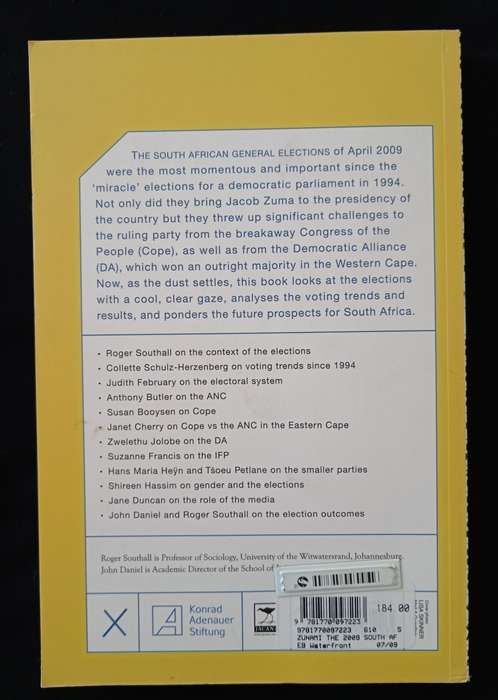 Zunami The South African Elections of 2009 Edited by Roger Southall & John Daniel