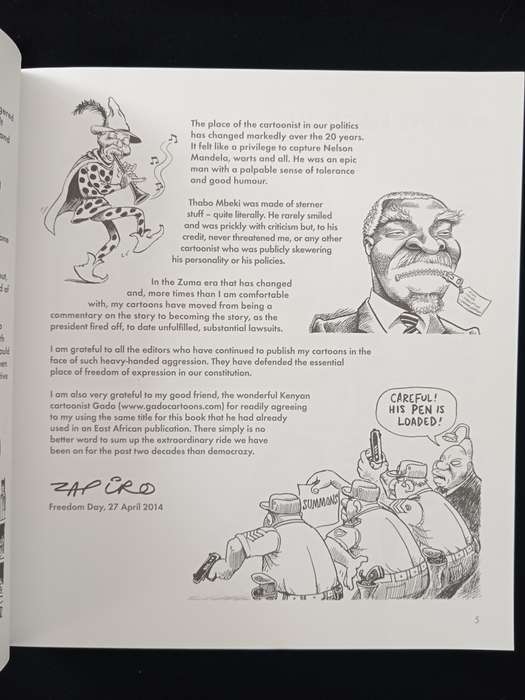 Democrazy SA`s Twenty-Year Trip by Zapiro Text by Mike Wills