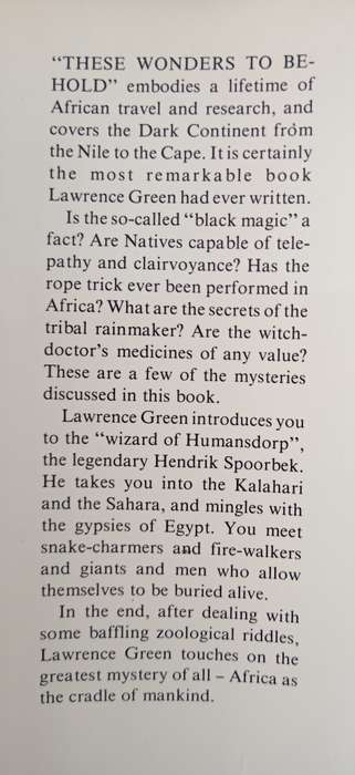 These Wonders to Behold by Lawrence G. Green