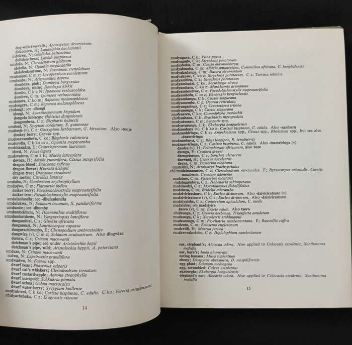 Rhodesian Botanical Dictionary of African & English Plant Names by H Wild