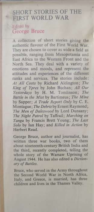 Short Stories of the First World War An anthology edited by George Bruce
