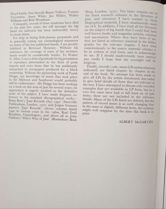 Big Band Jazz by Albert McCarthy