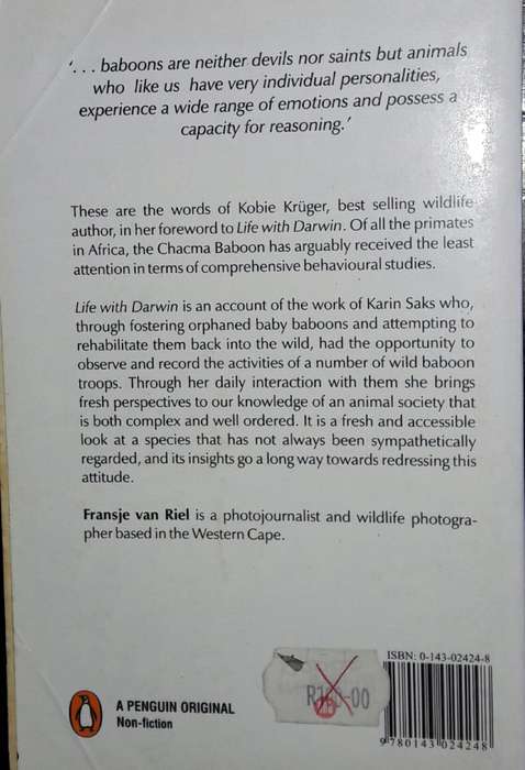 Life With Darwin And Other Baboons - Fransje Van Riel