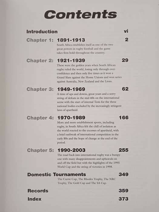112 Years of Springbok Rugby 1891 to 2003 Tests and Heroes