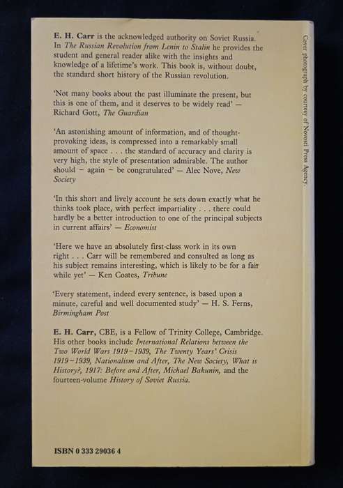 The Russian Revolution from Lenin to Stalin 1917-1929 by Edward Hallett Carr