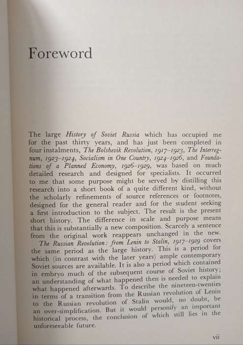 The Russian Revolution from Lenin to Stalin 1917-1929 by Edward Hallett Carr
