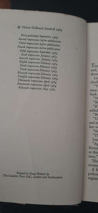 The spy who came in from the cold - by John Le Carré - 1st Edition, 15th Impression