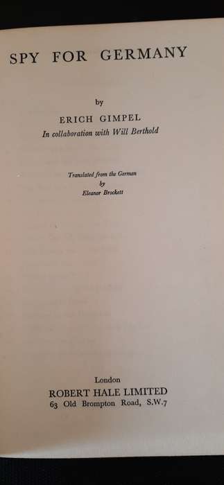 Spy for Germany by Erich Gimpel