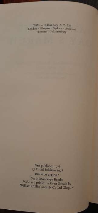 All in the Day's March by Major-General David Belchem (First Edition)