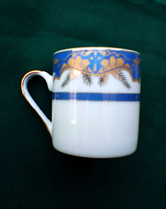 Vintage blue and gold Espresso set