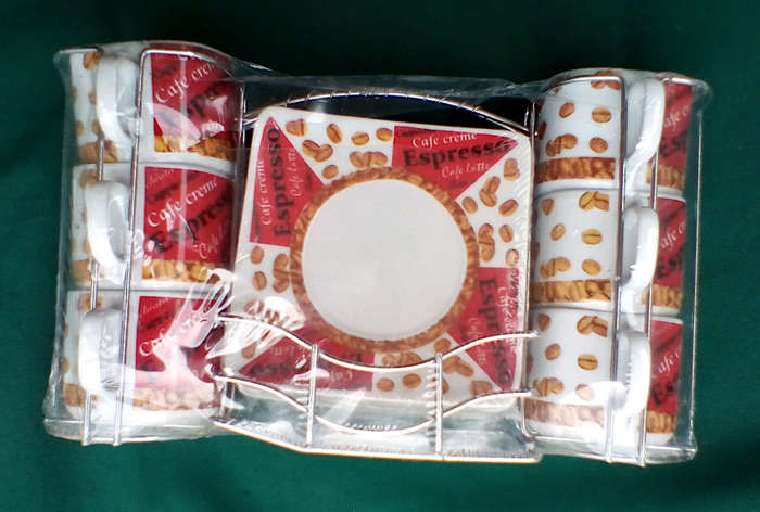 Espresso set with stand
