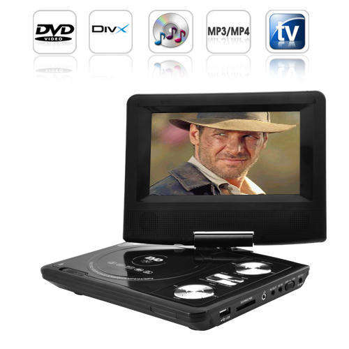 Portable DVD Player with 7 Inch LCD Widescreen + Copy Function - E78
