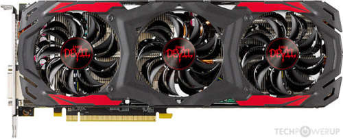 PowerColor RX 570 OC Graphics Card. Red Devil Version with 3 fans