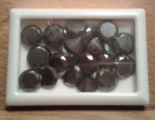 20 X MOISSANITE DIAMONDS - JET BLACK ROUND BRILLIANT FACET - 68.21 tcts