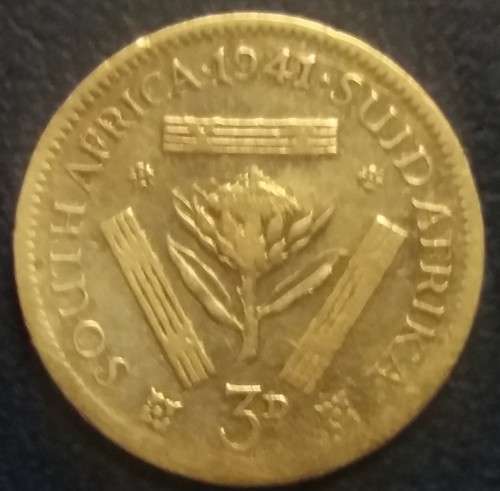 1941  Union of South Africa 3d - SAU Threepence Tickey