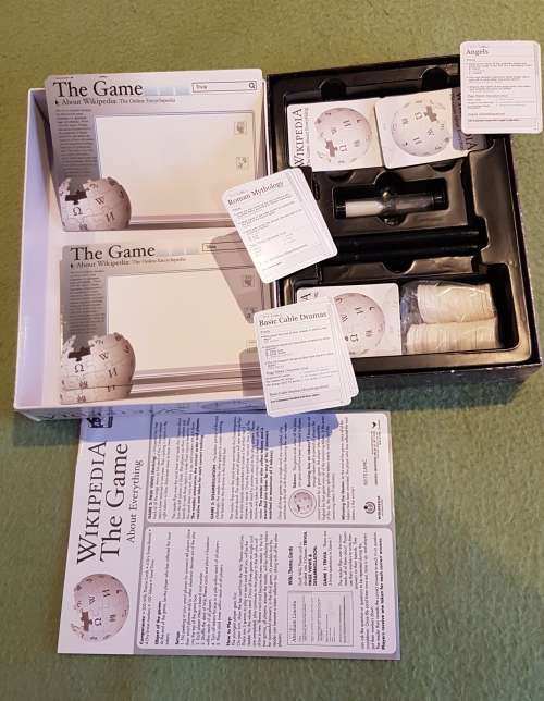 The Game, About Wikipedia a board game.  The online Encyclopedia