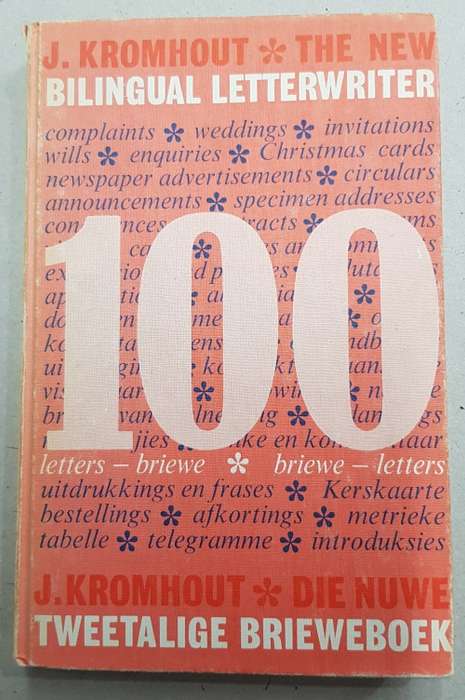 Vintage:  The New Bilingual Letterwriter /Die Nuwe Tweetalige Brieweboek - by J. Kromhout