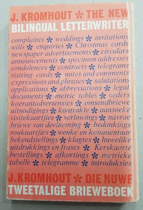 Vintage:  The New Bilingual Letterwriter /Die Nuwe Tweetalige Brieweboek - by J. Kromhout