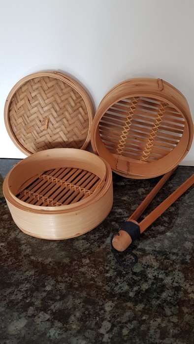 Chinese Rice Steamer.  Bamboo rice steamer