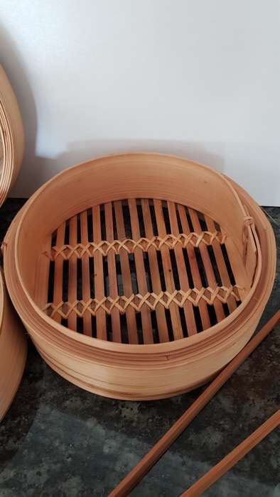 Chinese Rice Steamer.  Bamboo rice steamer