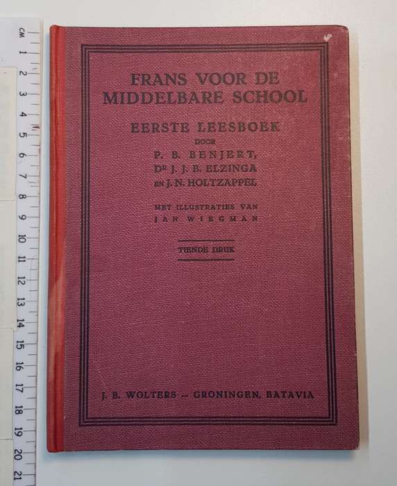 Vintage Dutch Language school Text Book 1944 - Franse voor de Middelbare School