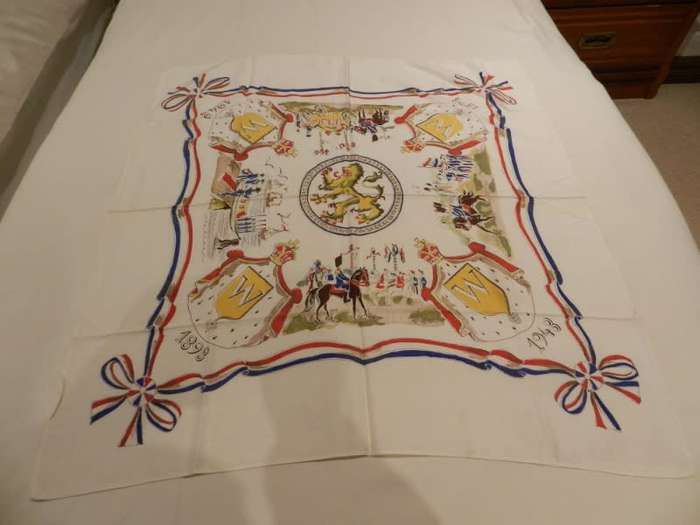 Vintage collectable Ladies scarf.  Souvenir Dutch Queen Wilhelmina 1898  1948