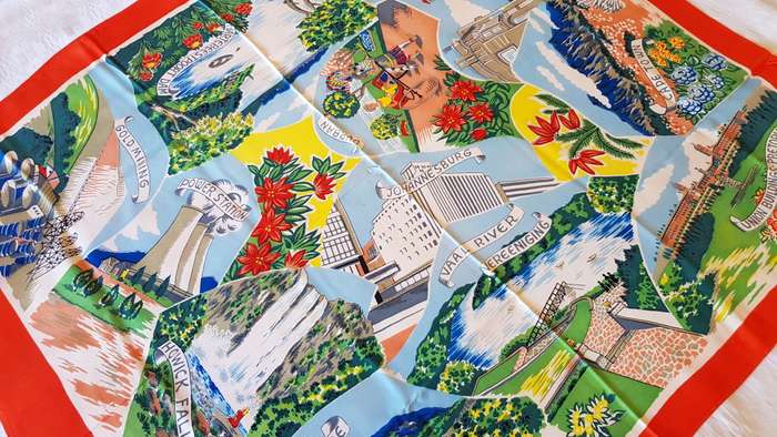 Ladies scarf - Vintage Souvenir Tourist South Africa