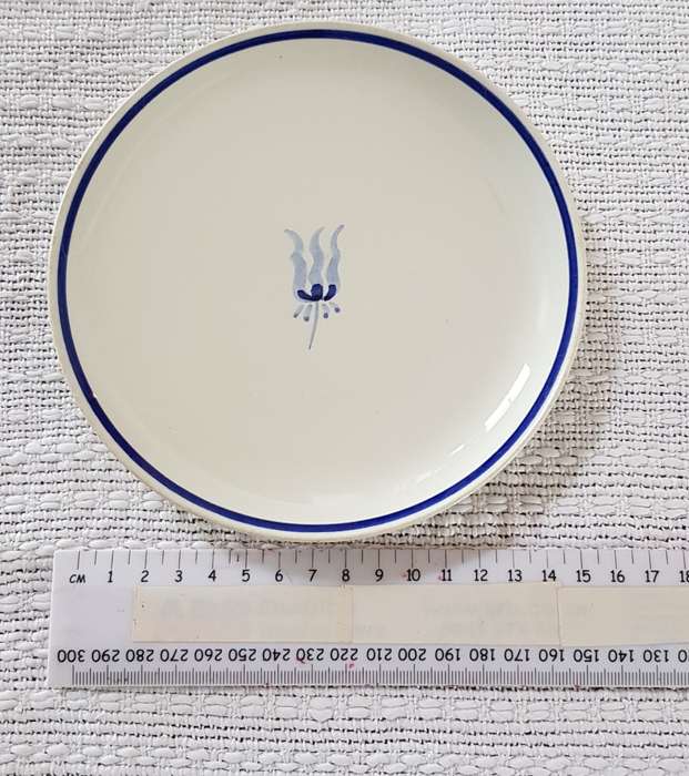 Vintage Dutch Delft ceramic plate. (Delfts Blauw). Small plate from the 1950s.  Marked Goedewaagen