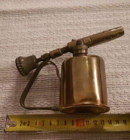 Vintage Brass blow lamp torch.