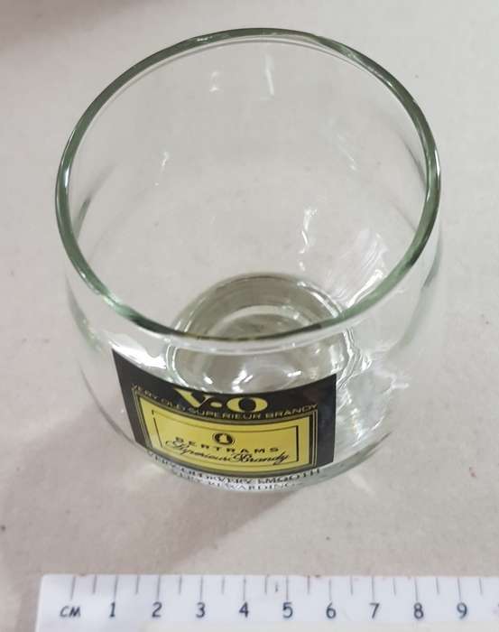 Vintage Glass  Branded Bertrams VO Superieur Brandy glass.