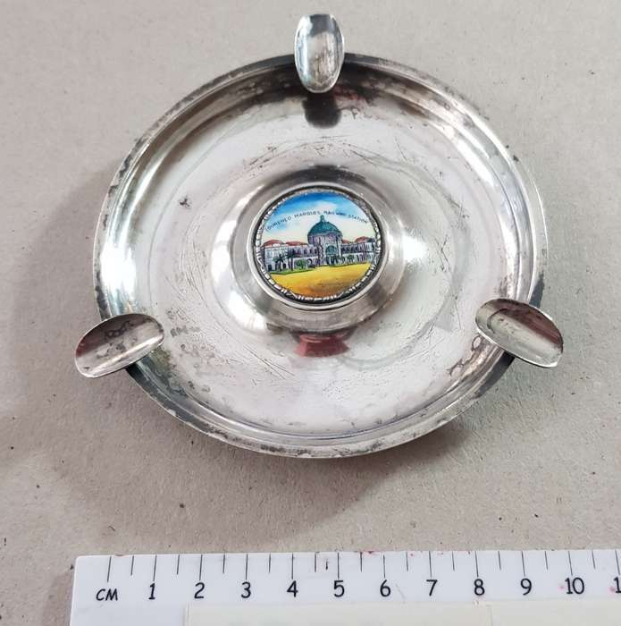 Vintage Silver Ashtray souvenir  Lourenço Marques Railway Station.