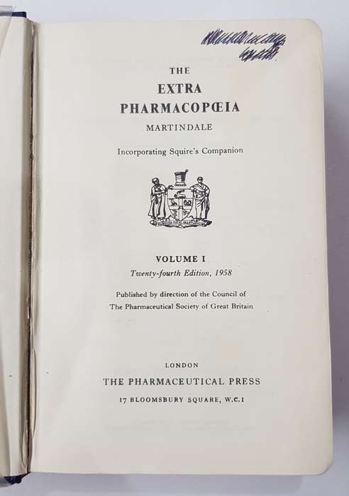 Vintage Medical Reference Book 1958.  A Pharmacopoeia