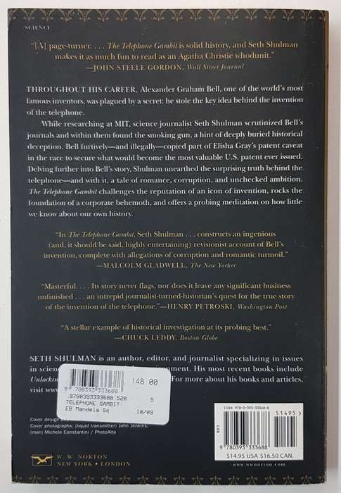 The Telephone Gambit  Seth Shulman. Chasing Alexander Graham Bells secret.