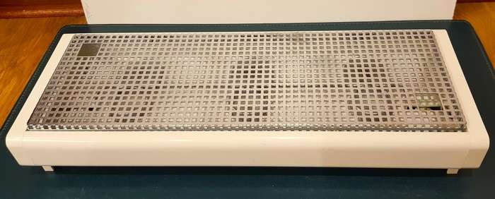 Vintage Brabantia Triple Tealight Burner with snuffer and grid.  This is a food plate warmer