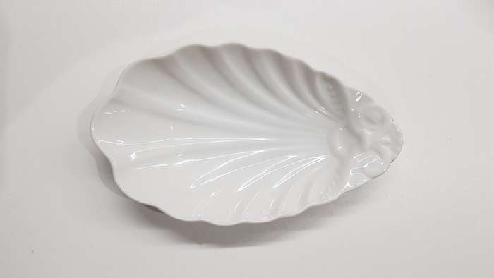 Vintage Victoria White Bon Bon or soap Dish Made in Czechoslovakia.