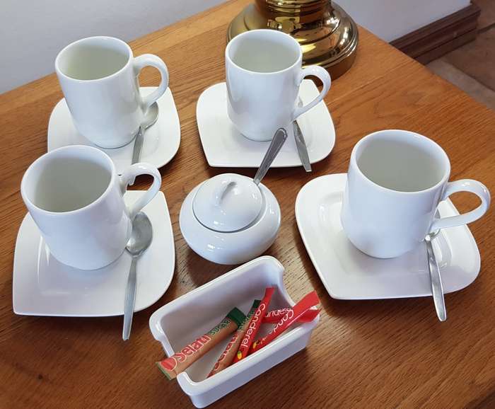 Dinnerware set: Mixed set of Continental Vitrified Hotelware BS4043 and @Home.  Crockery  11 piece