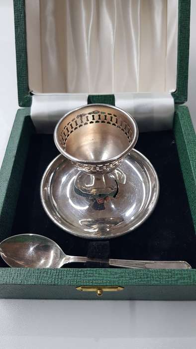 Vintage English EPNS Silver christening set: