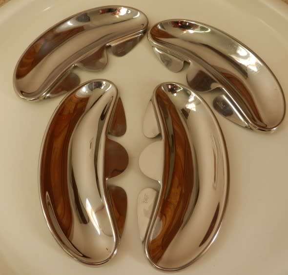 Vintage Kitchen Dining Tableware Effepi of Italy Inox 18/10 Stainless Steel Set of 4x clip on condim