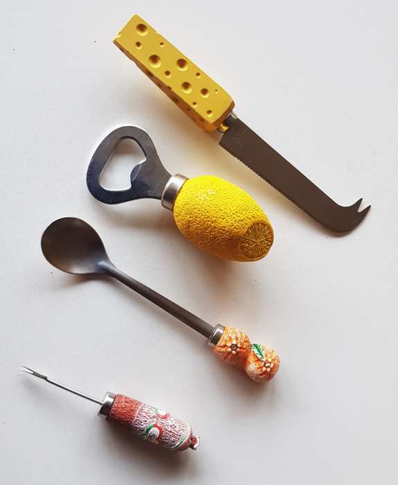 Collectable set of 4x Decorative Cheese Snack Board items.