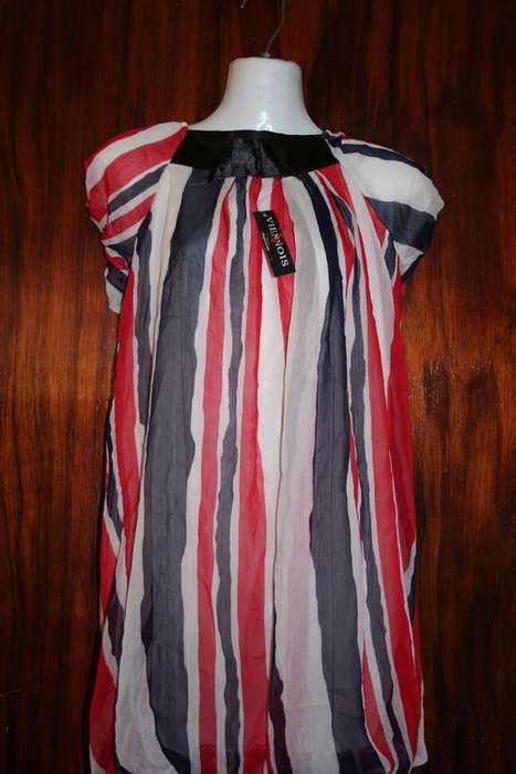 STRIPED CHIFFON TUBE TOP SIZE 34/36