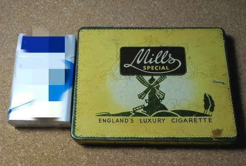 BIG MILLS Cigarette Tin -  !! WOW !!