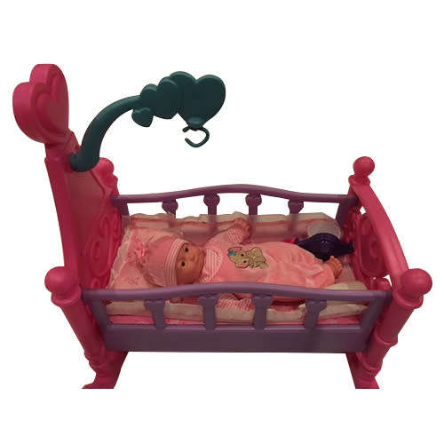 Baby Doll In a Cradle Toy
