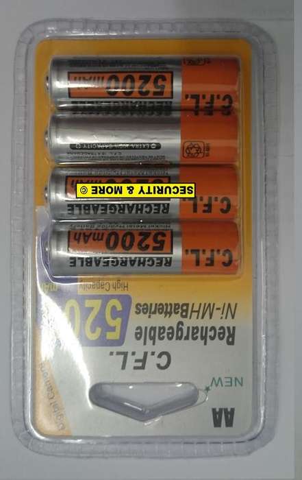 5200mAh RECHARGEABLE AA BATTERY | Ni-MH | PACK OF 4