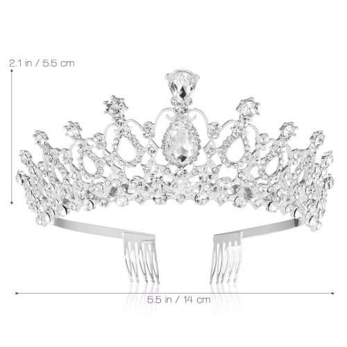 SALE!! !!! GORGEOUS BRIDE'S TIARA JEWELLERY WITH TEARDROP CRYSTALS  - BRIDAL TIARA
