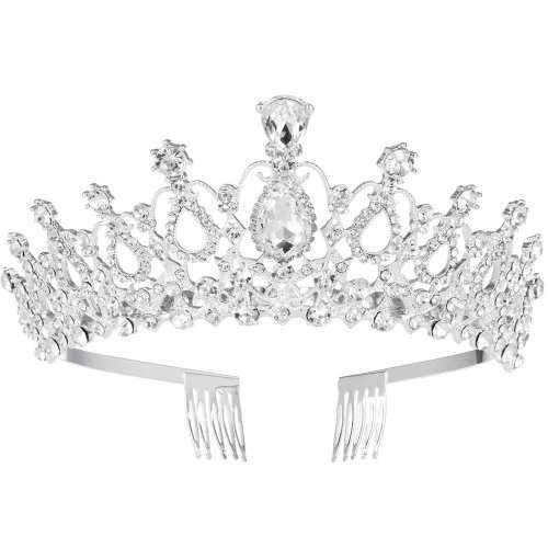 SALE!! !!! GORGEOUS BRIDE'S TIARA JEWELLERY WITH TEARDROP CRYSTALS  - BRIDAL TIARA